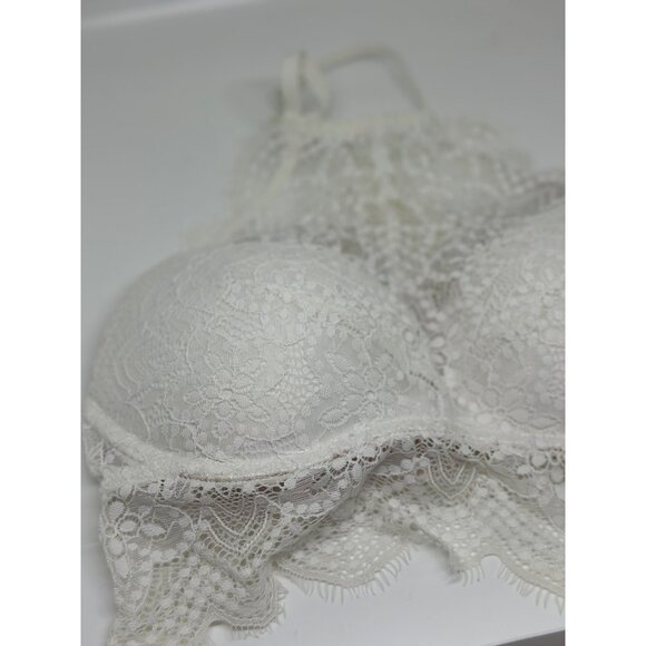 PINK by Victoria’s Secret Push-Up Bralette – White Floral Lace, Padded XS/TP - Picture 2 of 4